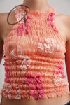 CONSTANÇA ENTRUDO Hand Woven Coral Lace Top SS23_TOP02
